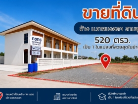 ขายที่ดิน แปลงสวย ถมแล้ว สุพรรณบุรี ติดมหาวิทยาลัย 520 ตร.ว.